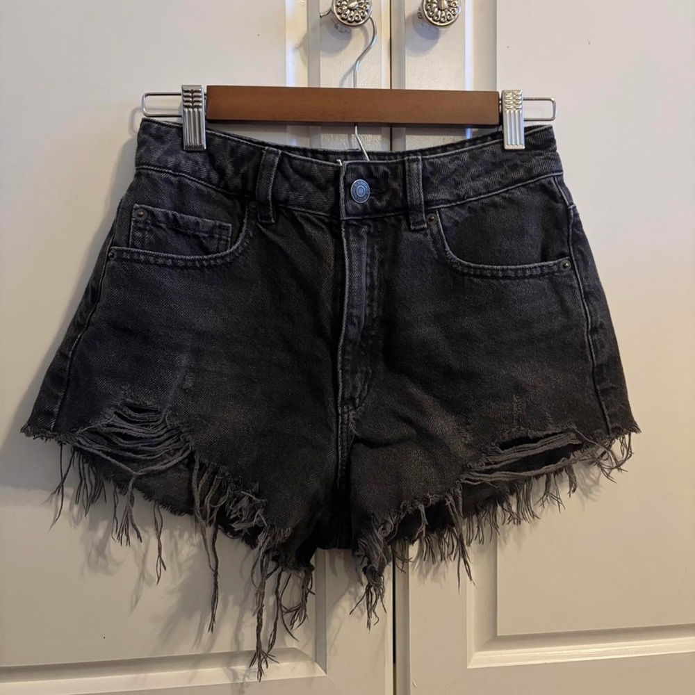 Garage Black Denim Festival Shorts
